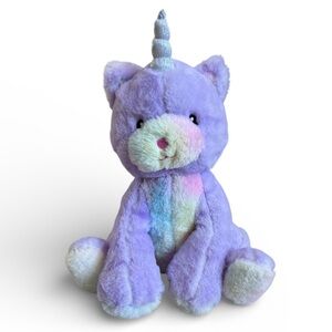 FAO Schwarz Glow Brights Kittycorn Light Up Sound Plush Purple 15” Caticorn Toy